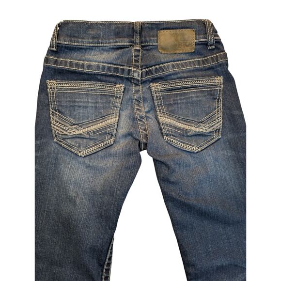 BKE Aiden Jeans Mens 25R Blue Denim BootLeg Boot Thick Stitch Double Pockets - Picture 6 of 8